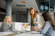 © BusinessClass by W61 - Businesswoman presenting project during meeting in modern office