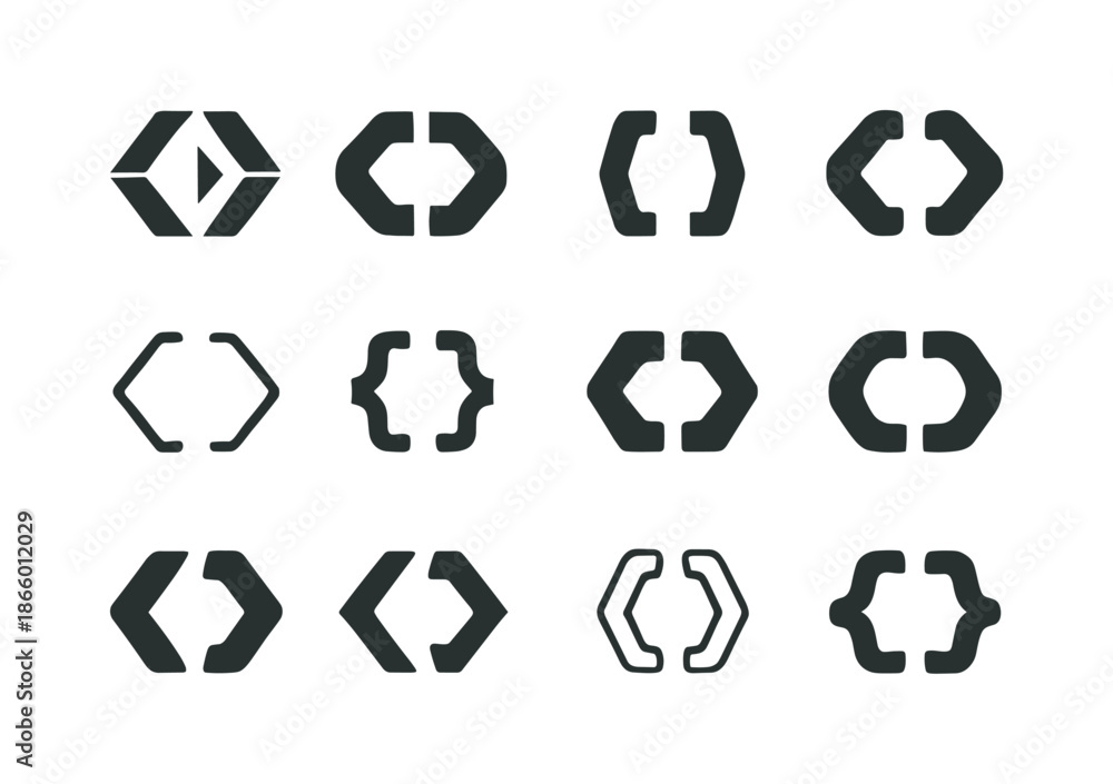 Programming Insignia Programming Icon Variations. Programming. Icon set. Set Logo of ...