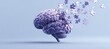 © ryanbagoez - Alzheimer awareness day, dementia diagnosis, Parkinson disease, memory loss disorder, brain with purple puzzle or jigsaw pieces, damaged mind