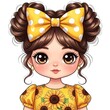 © MDMahmudul - Young girl with sunflower bow and dress