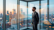 © Rendara Studio - Senior business professional reviewing digital performance inside a modern office