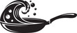 © Emongrapic - Black frying pan with wave and bubbles