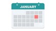 © Umeeia - January Calendar with Red Marked Date