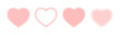 © ludmila_m - Set of pink halftone heart icons. Vector romantic dot patterns for Valentine's Day, wedding decor. Isolated heart shapes with retro stipple effect on white background.