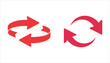 © Tania - Red circular arrows on white background recycle swap