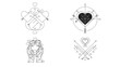 © Simone Matos - Cupid's Arrow and Heart Motifs: Love and Romance Iconography in Geometric Designs