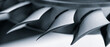 © Aleksandr Matveev - Steel blades of turbine propeller. Close-up view. Selected focus on foreground, industrial additive machinery technologies concept