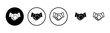 © LUNARA - Handshake icon logo design. business handshake sign and symbol. contact agreement