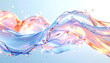 © seven sheep - 光をまとって流れる透明な水の抽象表現。クリーンで幻想的な背景。Abstract Flowing Water with Light Reflections Clean and Dreamy Background.