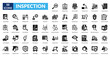 © Zero_wing - INSPECTION glyph icon set. Legal Document, Compliance, Law Book, Court Gavel, Legal Agreement, Regulatory Framework, Government Policy