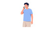 © Ainul - Man talking on phone while standing in casual attire
