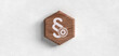 © sh99 - Rechtliche Einstellungen und Compliance Header Symbol auf Holz Sechseck