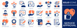 © lovemask - Service approval icons illustrating feedback evaluation, quality perception, user response and performance assessment.