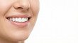 © Someone Cooked Here - Perfectly clean white teeth dental smile for advertising with copy space