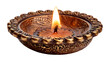 © wajid - A glowing wick ignites a burning candle in a decorative candlestick against a white background, casting a warm light that evokes a romantic holiday celebration and a serene Christmas night