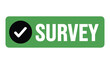 © SAHINUR - Green survey sign with checkmark on white background