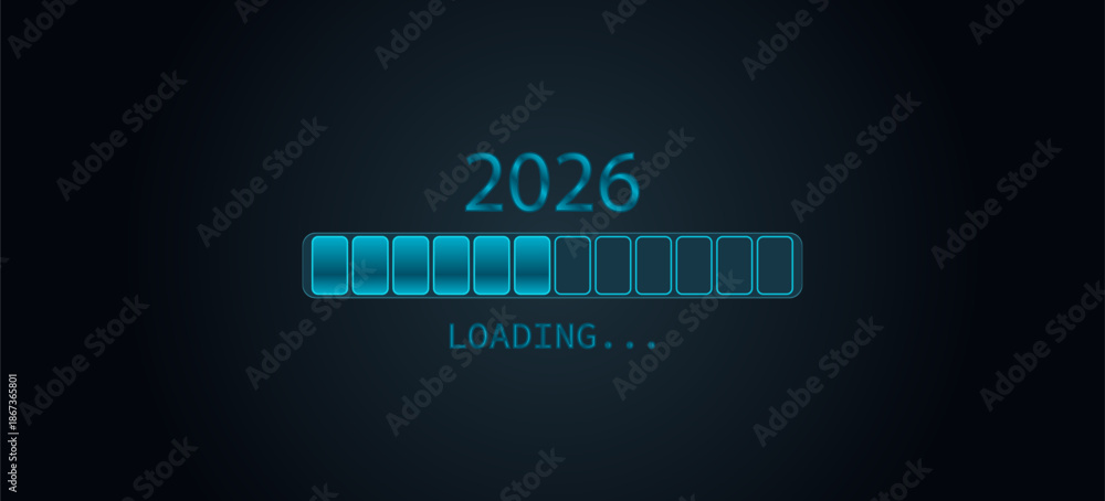 Loading 2026 Background 2026 Loading Bar with Progress Indicator progress bar. 2026 against a ...