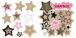 © Asit - Collection of hand drawn stars and scrapbook elements on a white background