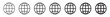 © Maksim - Globe icons set, WWW world wide web set site symbol, Internet collection icon, website address globe.