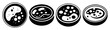 © Abul - Abstract black and white icons representing various cellular or microscopic organisms Vector