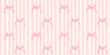 © accogliente - Coquette Seamless Pattern Pink Hand Drawn Stripes with Pastel cute Bow and Ribbon. Wave lines print background. Girly wrapping paper background for Valentine and Birthday. Vector illustration art