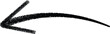 © farhanatisha - Hand-drawn Black marker arrow isolated on transparent background, arrow mark hand drawn. Hand drawn checkbox checklist tick and cross signs style vector illustration with charcoal crayon texture