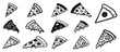 © Logan - Hand drawn tasty pizza slices with melted cheese and pepperoni