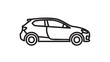 © azmy99 - Simple line drawing of a modern car viewed from the side