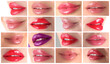 © New Africa - Beautiful women's lips with lipstick in different shades, collage