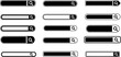 © RANTEL - Black and White Search Bar Button Icons Minimal Vector