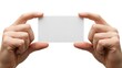 © Zuhaib - Person Holding Blank White Business Card in Two Hands Mockup
