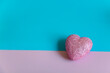 © VISTA by Westend61 - Glittery pink heart on pastel background for valentines day and love