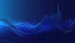 © SnerdCo - Abstract blue wave background with financial data visualization, representing economic growth and market trends