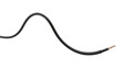 © Max_T - black electric cable with exposed copper wires at the end on transparent background