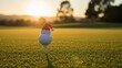 © Make Beautiful - Golf ball with santa hat at sunset