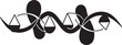 © Vectorly Arts - DNA helix with scales of justice illustration symbol