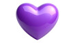 © Pandi - A 3D render of a glossy, purple heart shape, isolated on a black background, with highlights and gradients