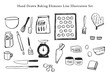 © Keaki - Hand Drawn Baking Elements Line Illustration Set