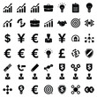 © MDSHAMSUDDIN - A sprite sheet of 50 flat vector silhouette icons representing business and finance .eps