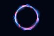 © Максим Славов - Set of neon glowing rings with smooth gradient overflow, iridescent hologram shine, and soft luminous edges ideal for digital artwork, vibrant posters, modern branding, and transparent PNG composition