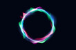 © Максим Славов - Set of neon glowing rings with smooth gradient overflow, iridescent hologram shine, and soft luminous edges ideal for digital artwork, vibrant posters, modern branding, and transparent PNG composition