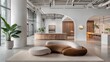 © Fera - Modern, open-plan office interior design with curved seating.