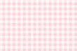 © The Plaid City - Seamless plaid gingham pattern background, soft rose pink plaid chequered pattern for clothing fabric