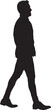 © Curto - vector,silhouette of a side view of a cool man walking