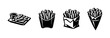 © 11ua - Fast food vector icons set. french fries and snack symbols for menus