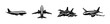 © 11ua - Airplane and aviation vector icons set. flight and aircraft symbols