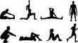 © 47 Visual - Yoga and exercise silhouettes for fitness and wellness