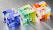 © Evgenii Mymrin/Stocksy - Modular glass data cubes on a circuit surface