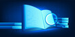 © K illustrator Photo - Online Education Technology with Digital E-Book, Open Book and Magnifying Glass, E-Learning Concept, Knowledge Research, Digital Library, Online Study, Smart Education, Modern Learning Technology