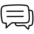 © LaongdaoNoinonghwa - Minimal Chat Bubble Outline Icon Representing Messaging, Conversation, and Digital Communication